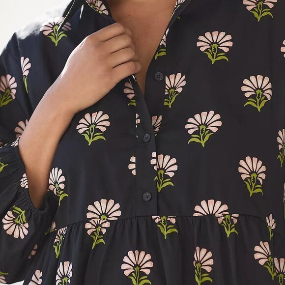 Anthropologie Bettina Tiered Shirt Dress by Maeve-- Size XL--with pockets! - Picture 2 of 7